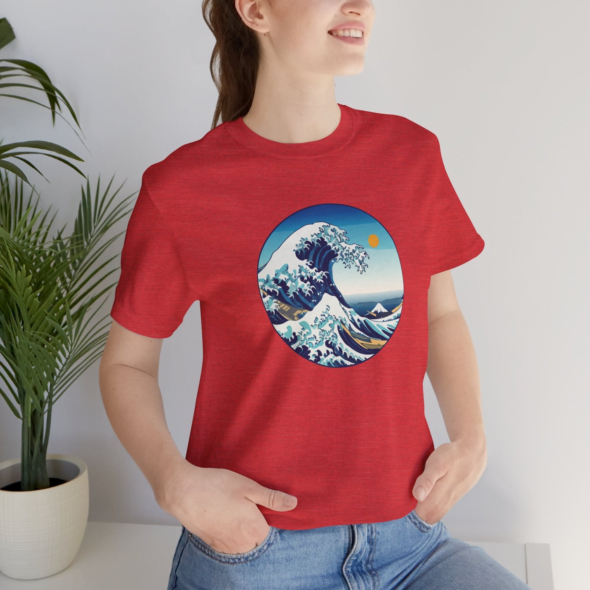 Ocean Wave Graphic Tee - Perfect for Beach Lovers, Summer Vibes, Casual Outfits, Gift for Surfers, Eco-Friendly Fashion Boho Wear