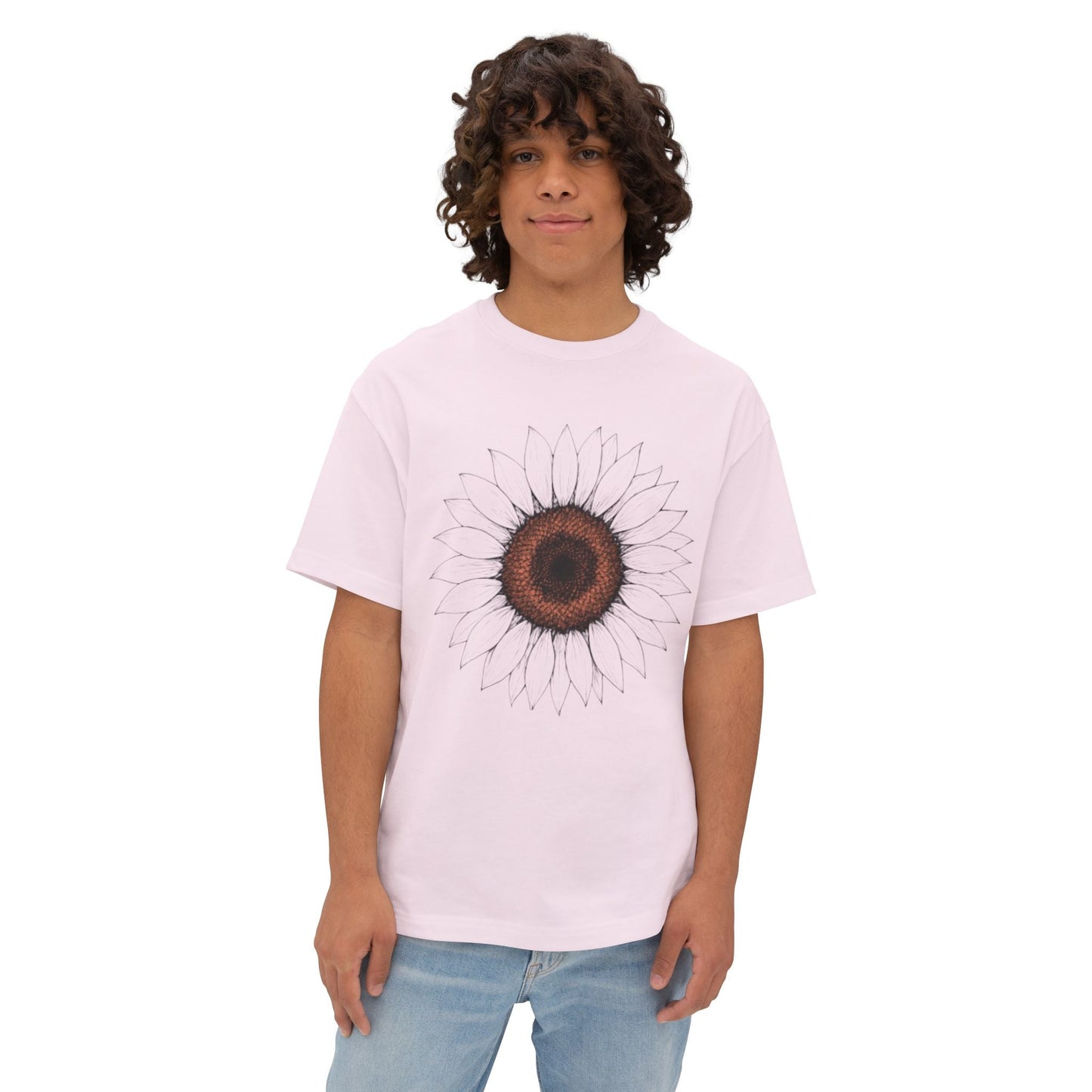 Sunflower Boho Oversized Tee - Funny Unisex T-Shirt Printify