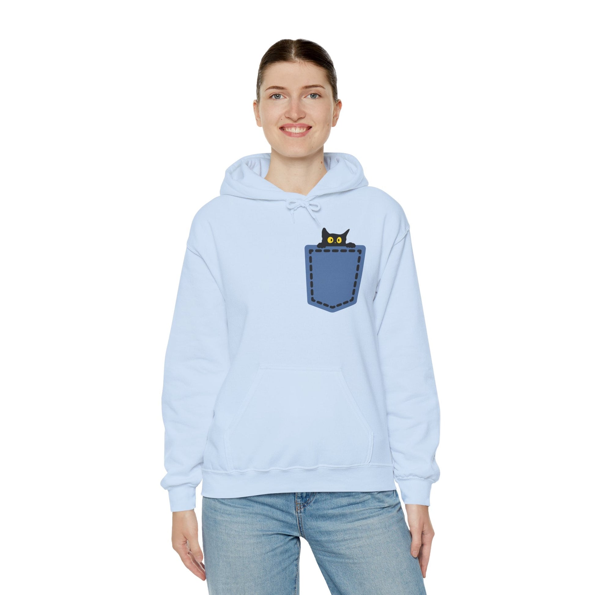 Cat Pocket Hoodie | Cute Cat Lover Gift, Unisex Printify