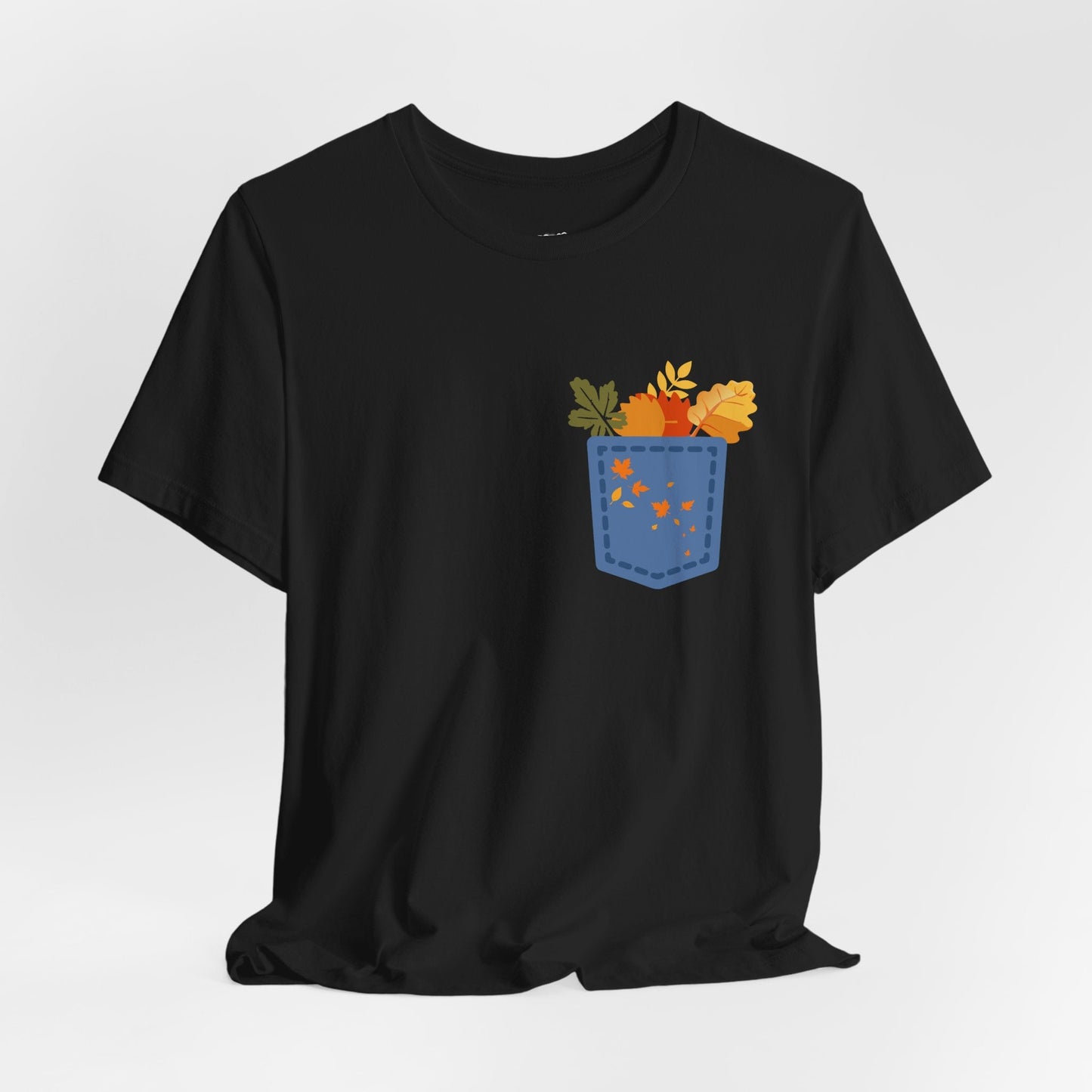 Pocket Boho Tee - Funny Botanic Autumn Design Printify