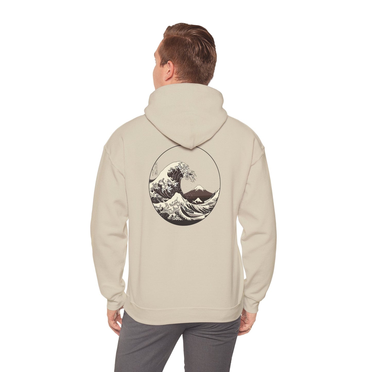Ocean Wave Graphic Hoodie, Unisex Sweatshirt Gift, Beach Lover Apparel, Cozy Layering, Nature-Inspired Gift Printify