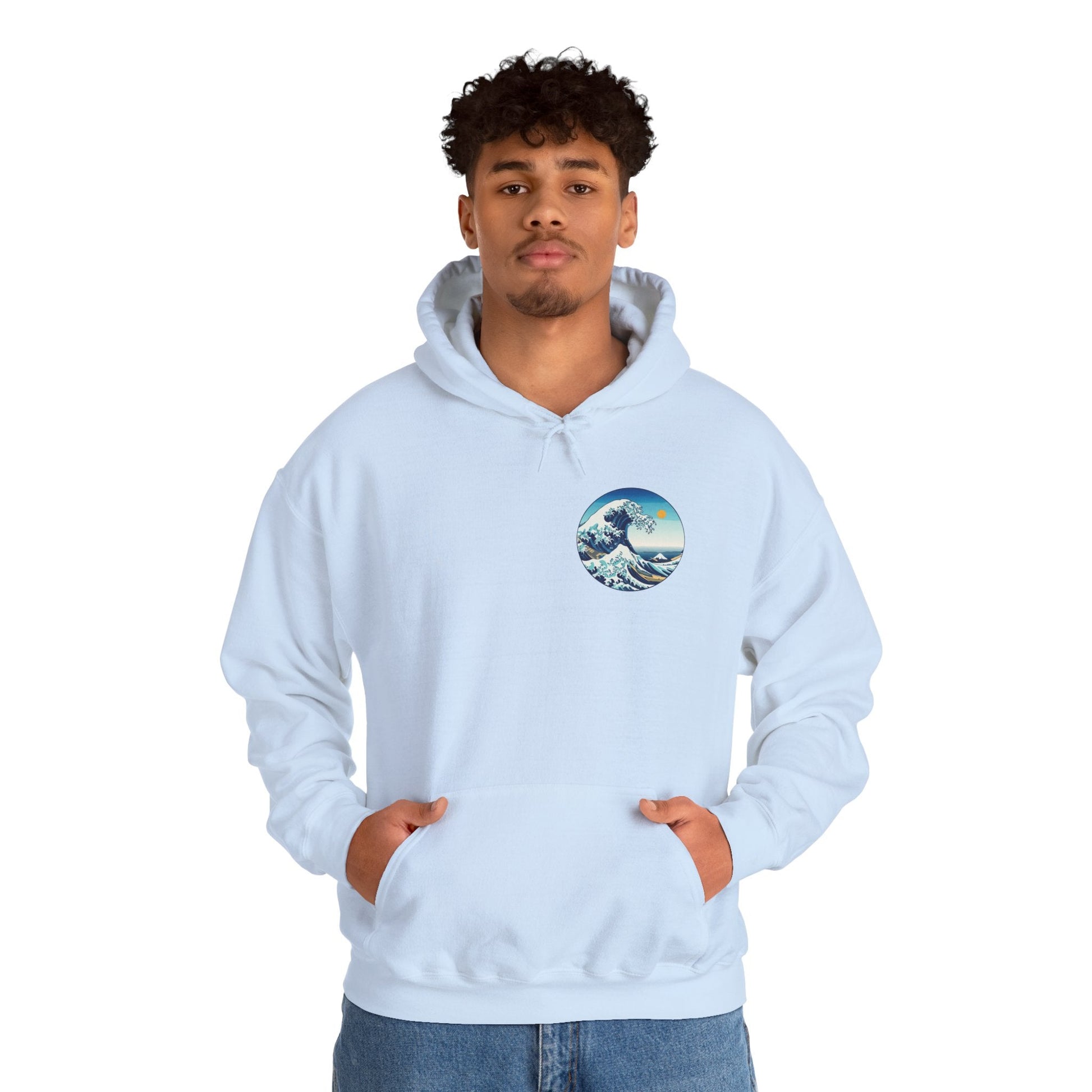 Ocean Wave Graphic Hoodie, Cozy Unisex Sweatshirt, Nature Lover Gift, Beach Vibes Apparel, Art-Inspired Clothing Boho Wear