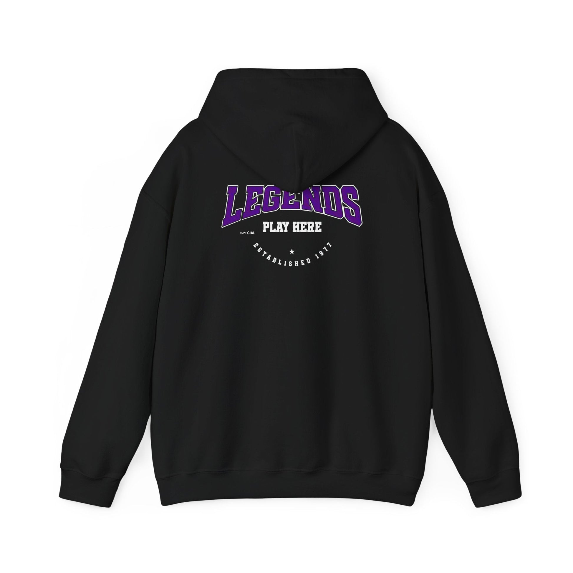 Legends Play Here Hoodie | Unisex Heavy Blend™ Sweatshirt for Gamers, Casual Wear, Friends Gatherings, Cozy Gift Ideas, Unique Style Boho Wear
