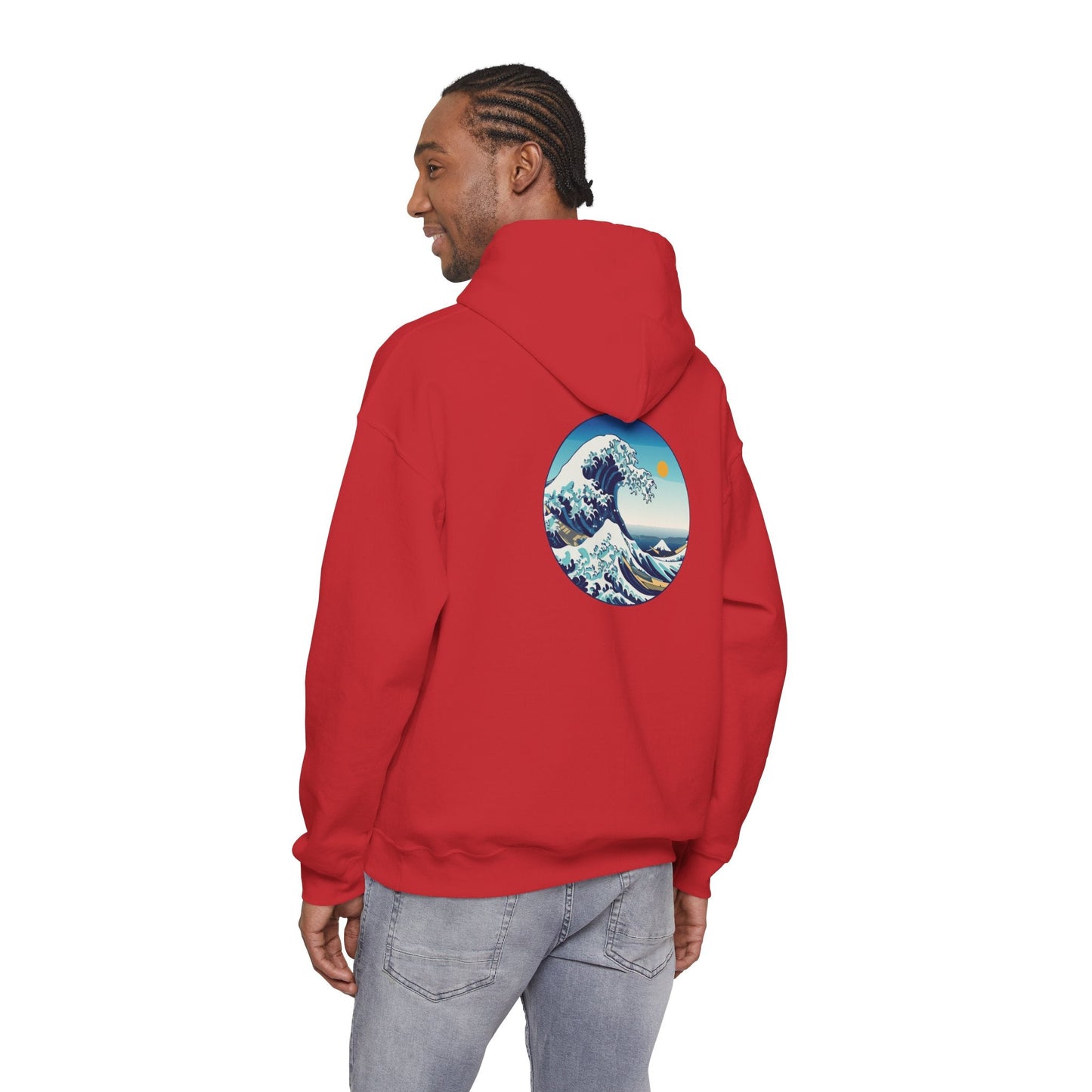 Ocean Wave Graphic Hoodie, Cozy Unisex Sweatshirt, Nature Lover Gift, Beach Vibes Apparel, Art-Inspired Clothing Boho Wear