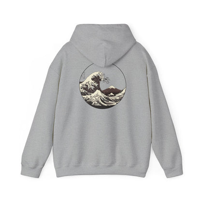 Ocean Wave Graphic Hoodie, Unisex Sweatshirt Gift, Beach Lover Apparel, Cozy Layering, Nature-Inspired Gift Printify