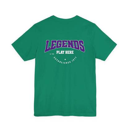Legends Play Here Tee, Casual Unisex T-Shirt, Gift for Gamers, Birthday, Sports Fan Apparel, Comfortable Everyday Wear Boho Wear
