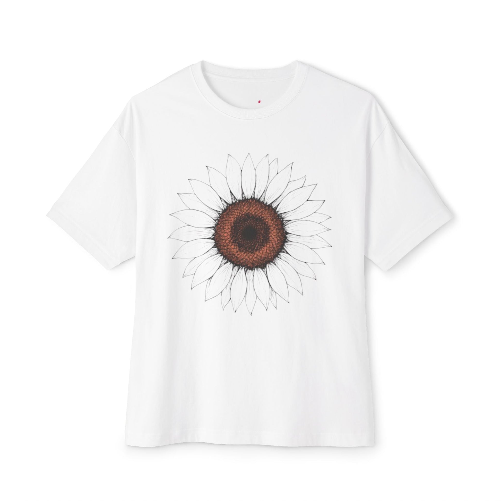 Sunflower Boho Oversized Tee - Funny Unisex T-Shirt Printify