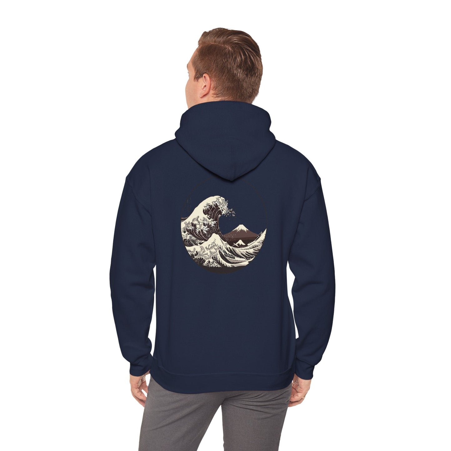 Ocean Wave Graphic Hoodie, Unisex Sweatshirt Gift, Beach Lover Apparel, Cozy Layering, Nature-Inspired Gift Printify
