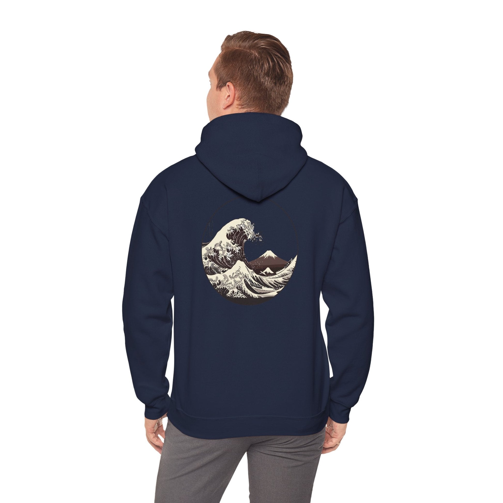 Ocean Wave Graphic Hoodie, Unisex Sweatshirt Gift, Beach Lover Apparel, Cozy Layering, Nature-Inspired Gift Printify