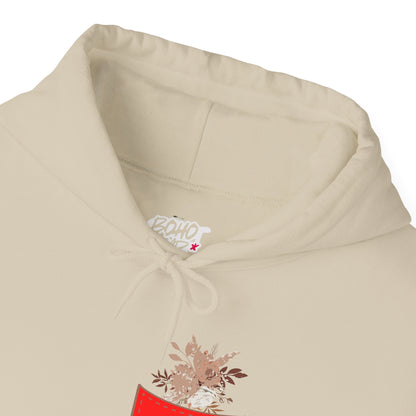 Funny Botanic Autumn Unisex Hoodie Sweatshirt with Pocket Flowers Printify