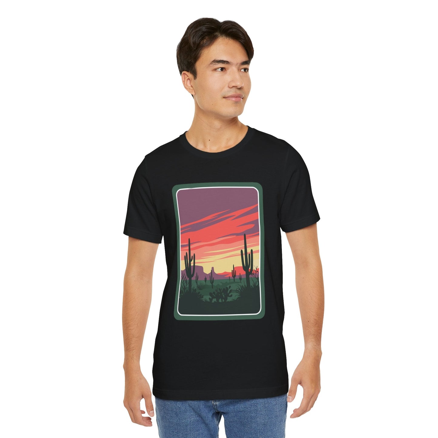 Desert Sunset Tee | Boho Style, Unisex Short Sleeve Shirt, Nature Lover Gift, Adventure Apparel, Outdoor Exploration Clothing Printify