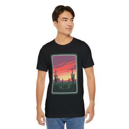 Desert Sunset Tee | Boho Style, Unisex Short Sleeve Shirt, Nature Lover Gift, Adventure Apparel, Outdoor Exploration Clothing Printify