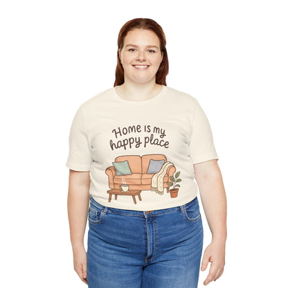 T-Shirt - Home is my Happy Place - Unisex Jersey Short Sleeve Tee Boho Wear