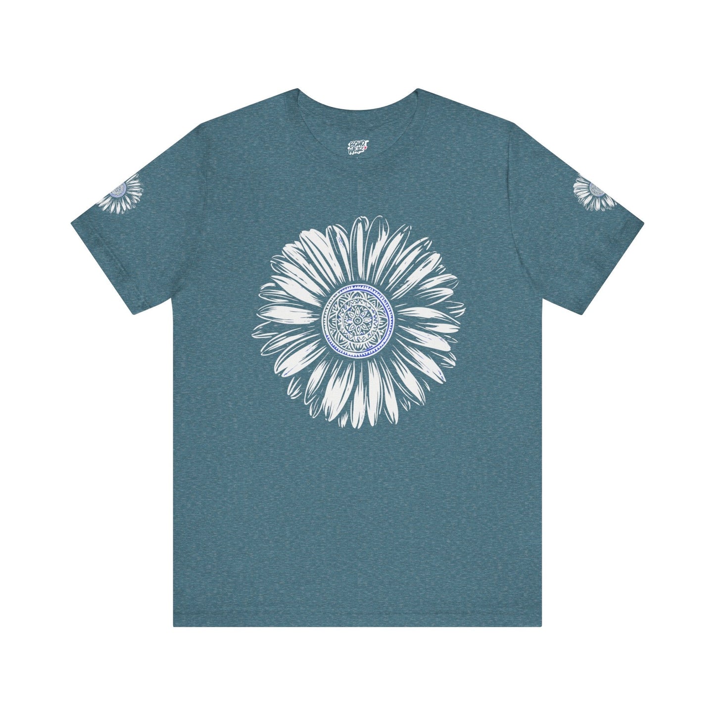 Boho Blue Mandala Tee Printify