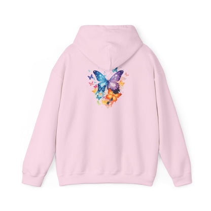Colorful Butterfly Hoodie - Artistic Unisex Sweatshirt for Spring Adventures Printify