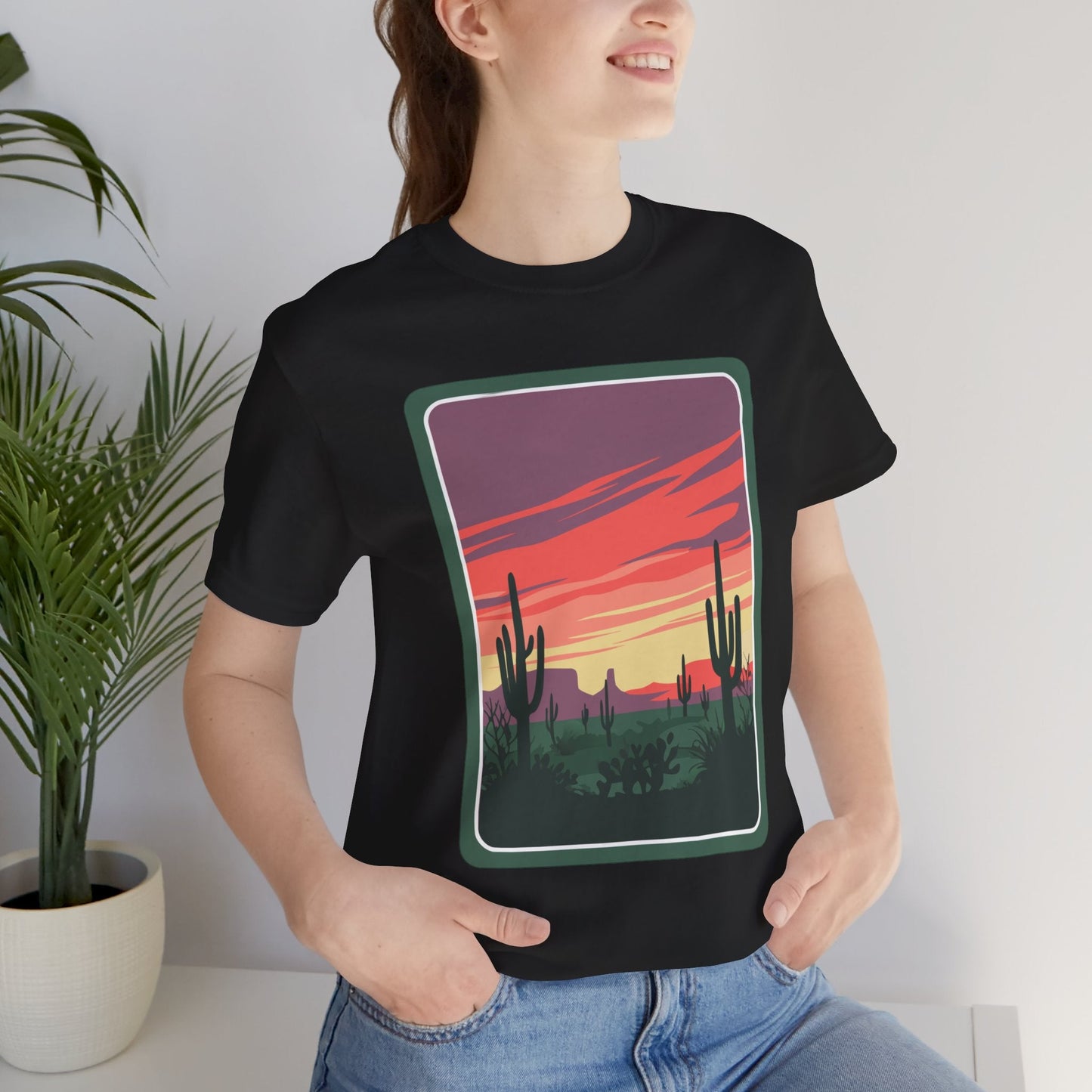 Desert Sunset Tee | Boho Style, Unisex Short Sleeve Shirt, Nature Lover Gift, Adventure Apparel, Outdoor Exploration Clothing Printify