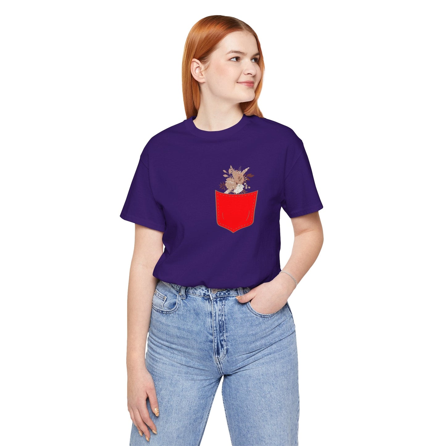 Pocket and Dry Flowers Tee Boho Wear