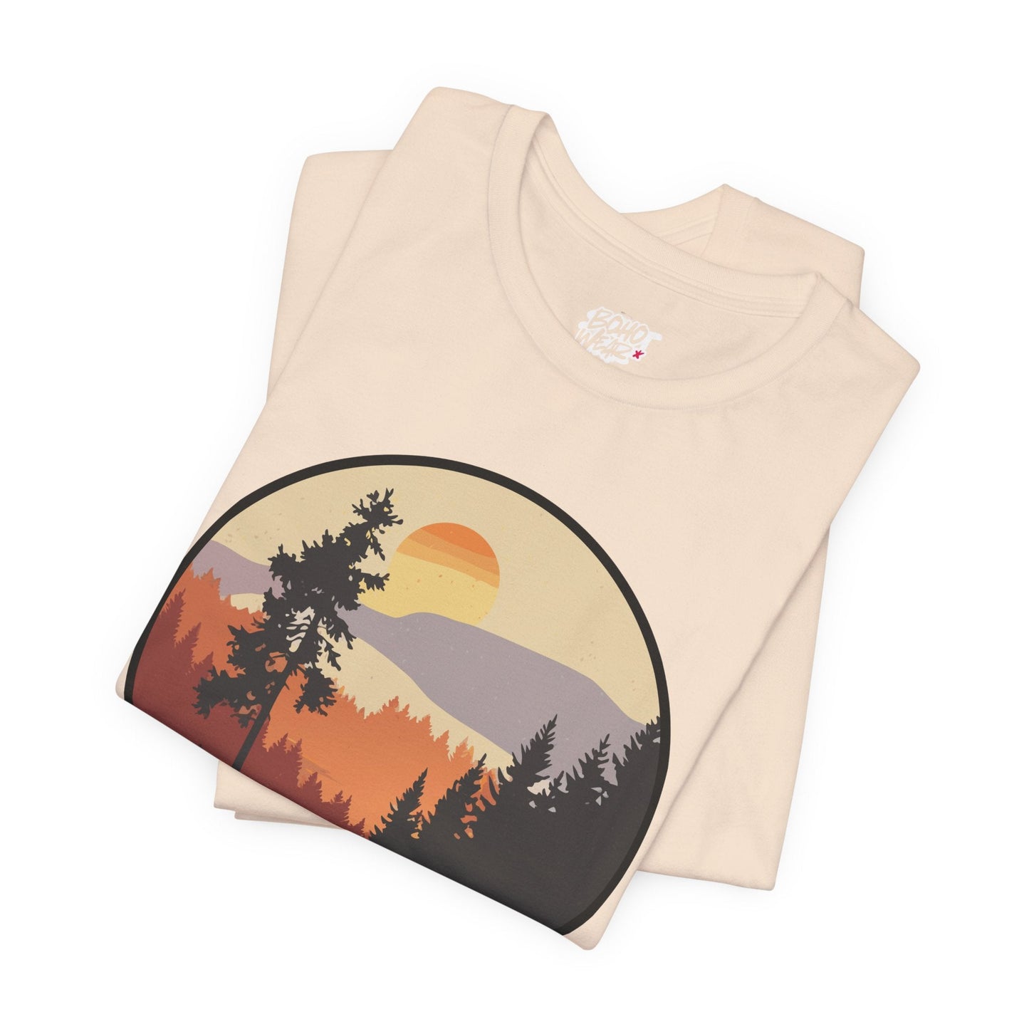 Sunset Forest Unisex Tee | Nature Lover Shirt, Hiking Apparel, Outdoor Gift, Eco-Friendly Fashion, Casual Wear Boho Wear