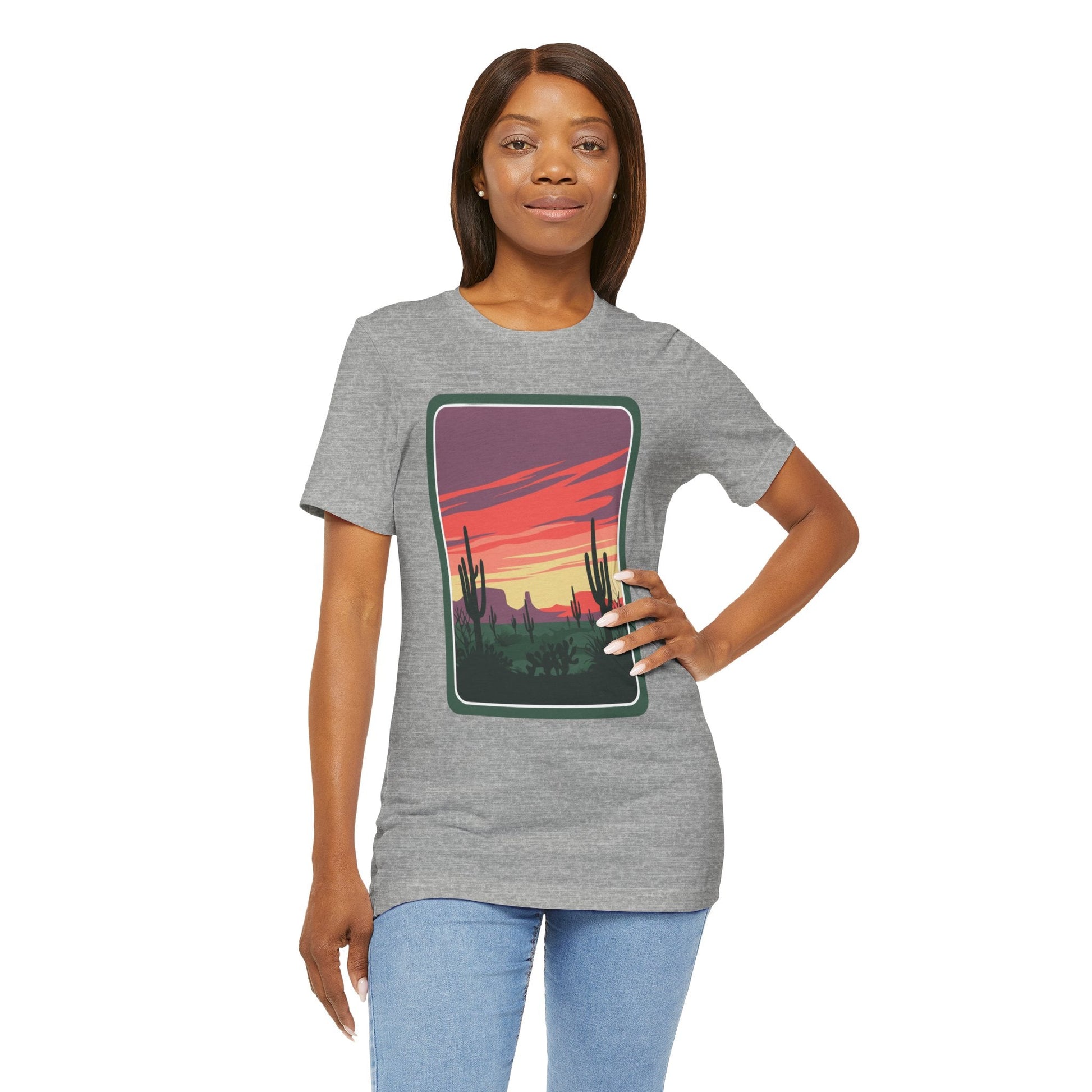 Desert Sunset Tee | Boho Style, Unisex Short Sleeve Shirt, Nature Lover Gift, Adventure Apparel, Outdoor Exploration Clothing Printify