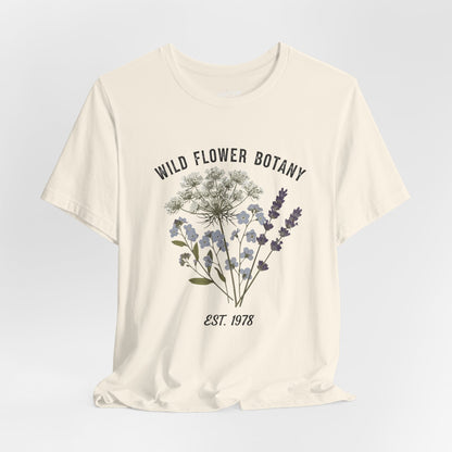 Wild Flower Botany Unisex Tee - Nature-Inspired Floral Shirt Printify