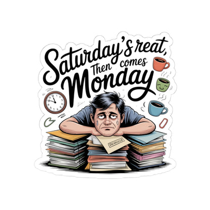 Stickers Funny Saturday's Relax Then Comes Monday Design Boho Wear