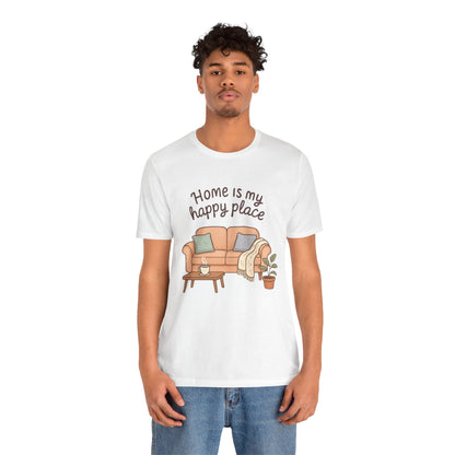 T-Shirt - Home is my Happy Place - Unisex Jersey Short Sleeve Tee Boho Wear