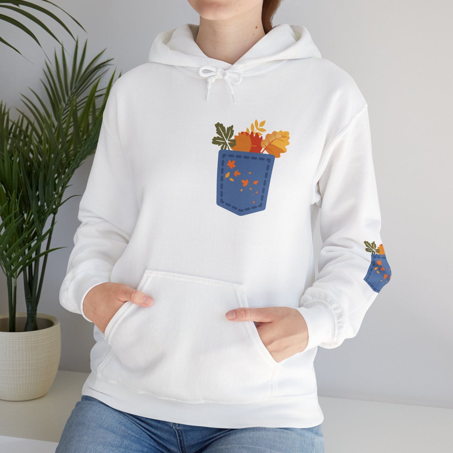 Floral Pocket Hoodie - Cozy Unisex Sweatshirt for Gardening Lovers Boho Wear