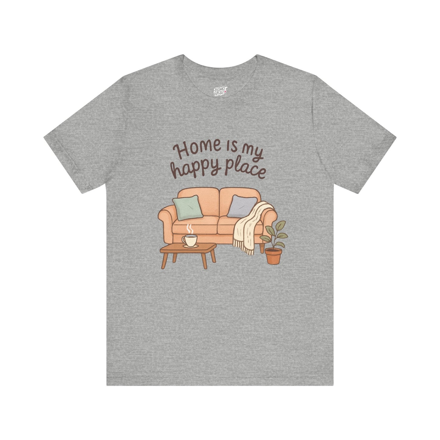 T-Shirt - Home is my Happy Place - Unisex Jersey Short Sleeve Tee Boho Wear