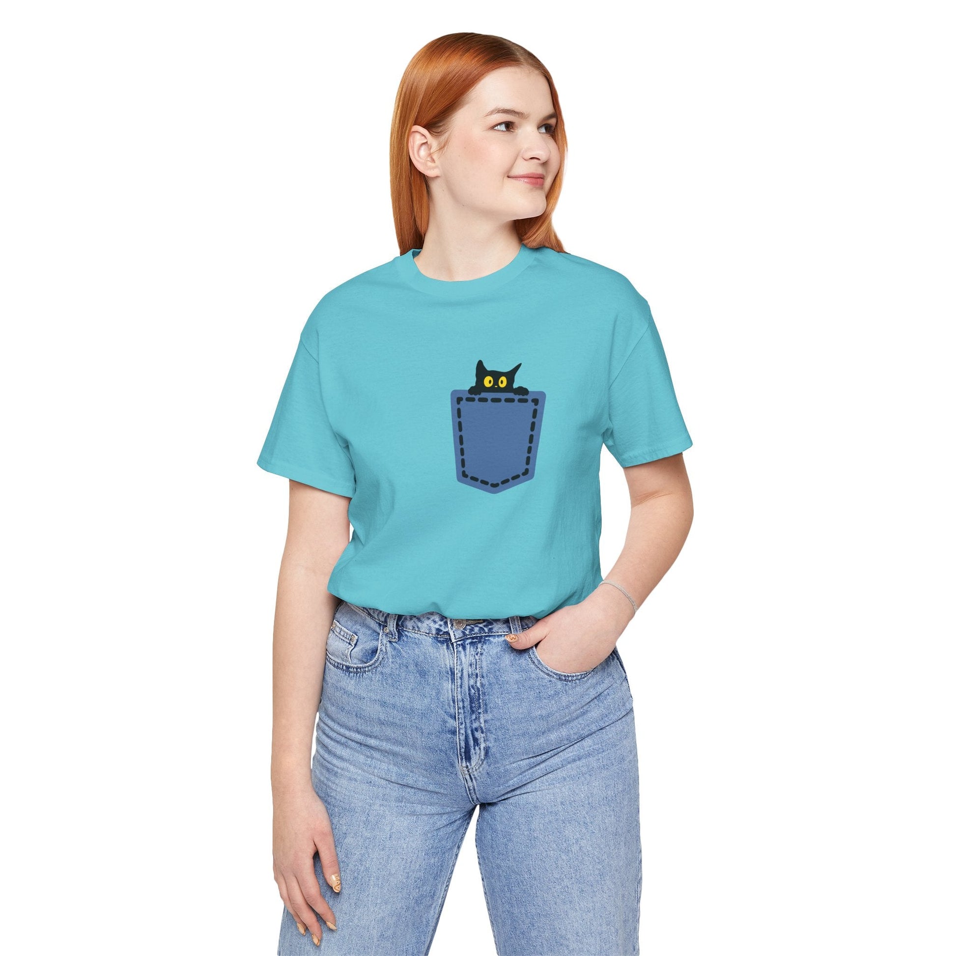 Cat Pocket Tee Boho Wear