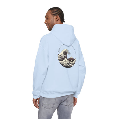 Ocean Wave Graphic Hoodie, Unisex Sweatshirt Gift, Beach Lover Apparel, Cozy Layering, Nature-Inspired Gift Printify