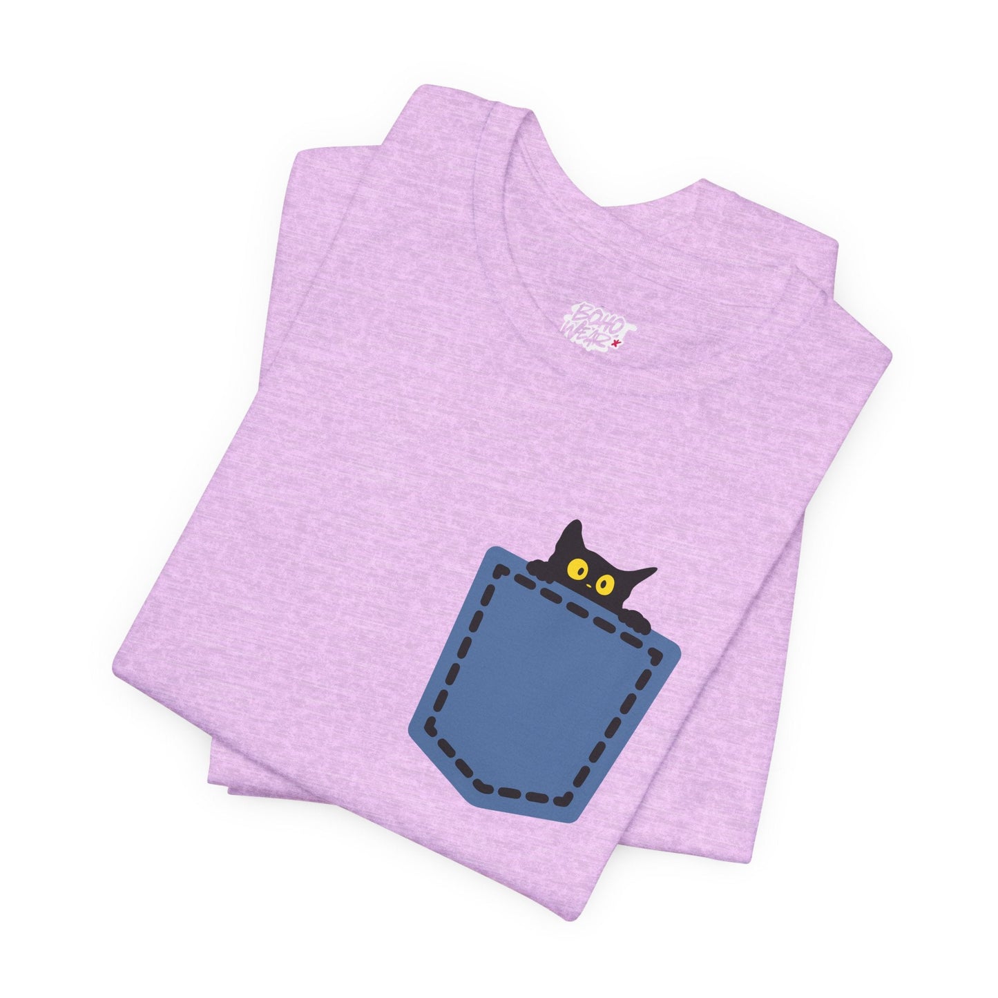 Cat Pocket Tee Boho Wear