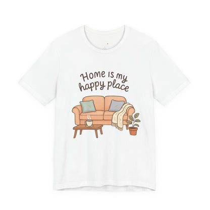 T-Shirt - Home is my Happy Place - Unisex Jersey Short Sleeve Tee Printify