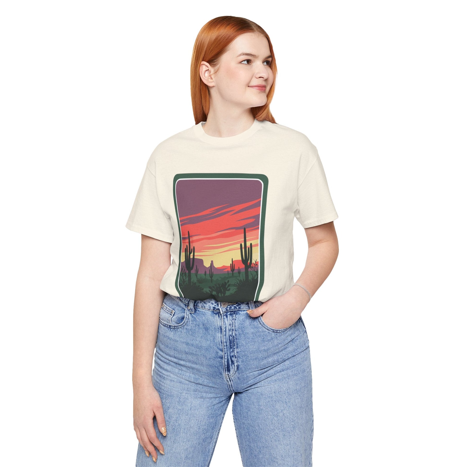 Desert Sunset Tee | Boho Style, Unisex Short Sleeve Shirt, Nature Lover Gift, Adventure Apparel, Outdoor Exploration Clothing Printify