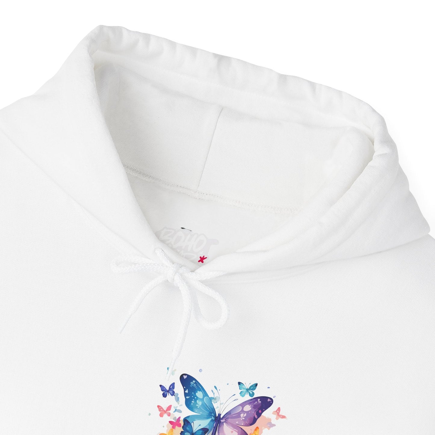 Colorful Butterfly Hoodie - Artistic Unisex Sweatshirt for Spring Adventures Printify