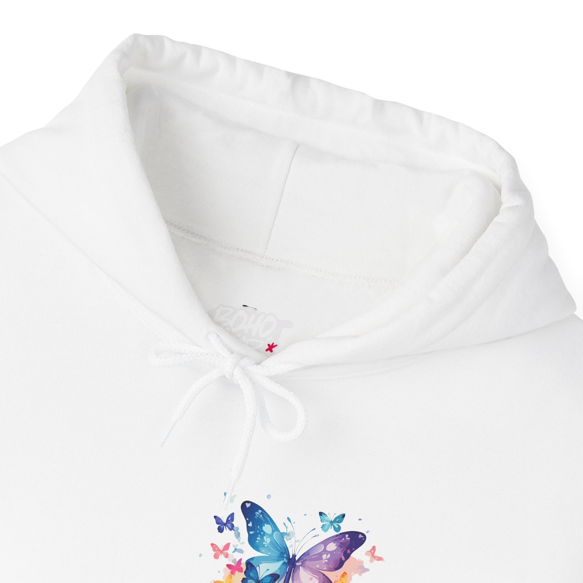 Colorful Butterfly Hoodie - Artistic Unisex Sweatshirt for Spring Adventures Printify