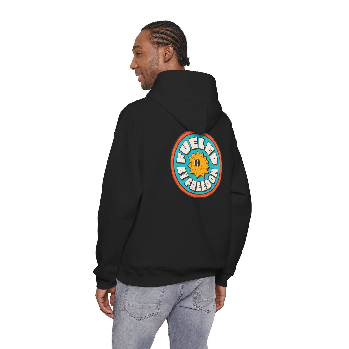 Hooded Sweatshirt Fueled by Freedom Boho Wear