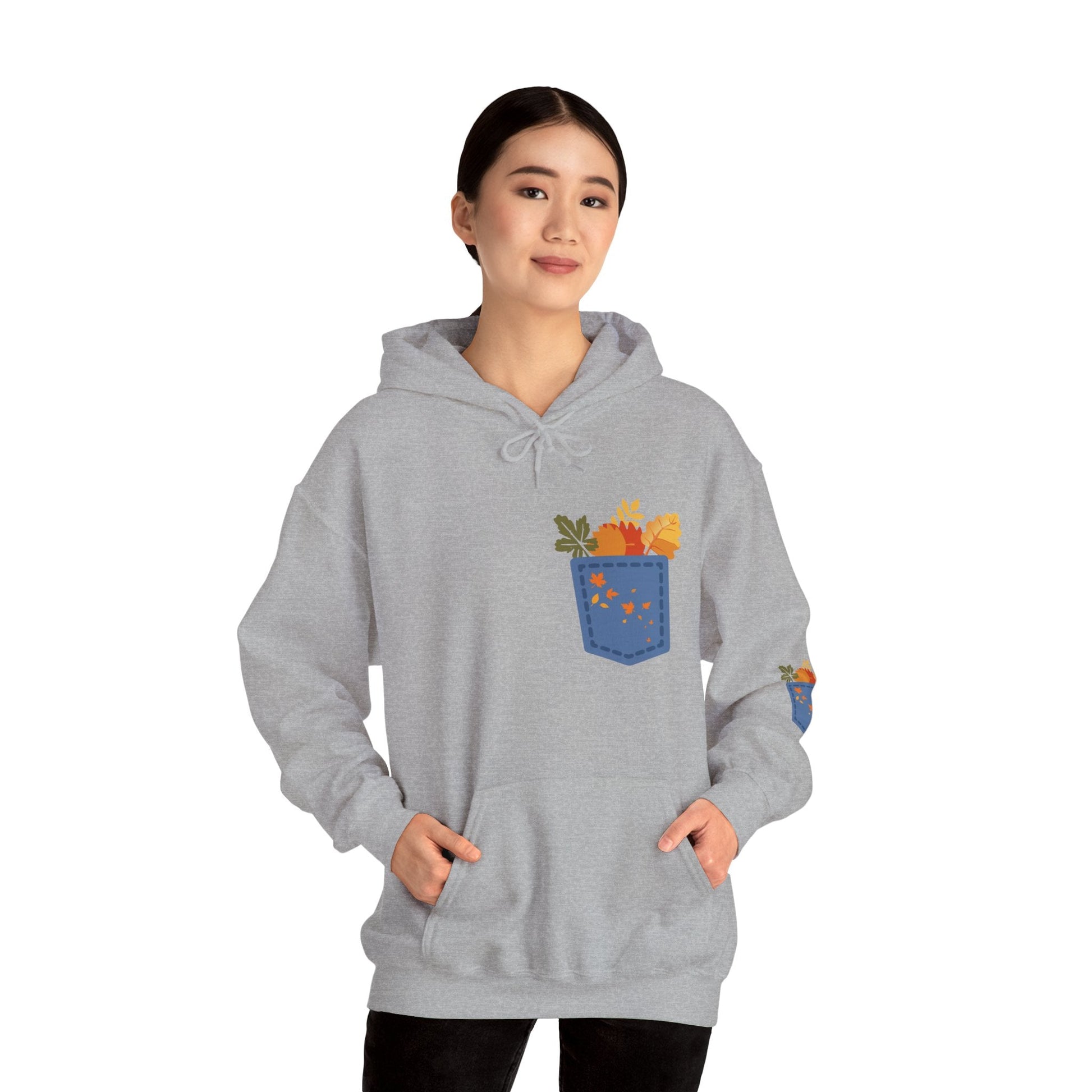 Floral Pocket Hoodie - Cozy Unisex Sweatshirt for Gardening Lovers Boho Wear