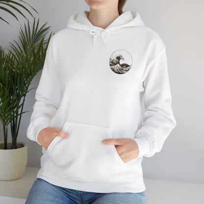 Ocean Wave Graphic Hoodie, Unisex Sweatshirt Gift, Beach Lover Apparel, Cozy Layering, Nature-Inspired Gift Printify