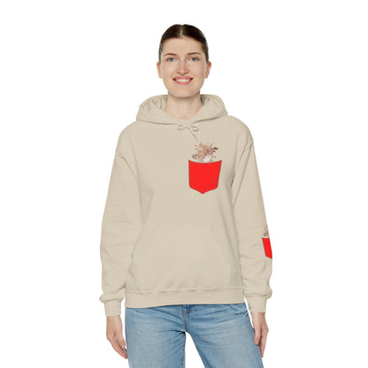 Funny Botanic Autumn Unisex Hoodie Sweatshirt with Pocket Flowers Printify