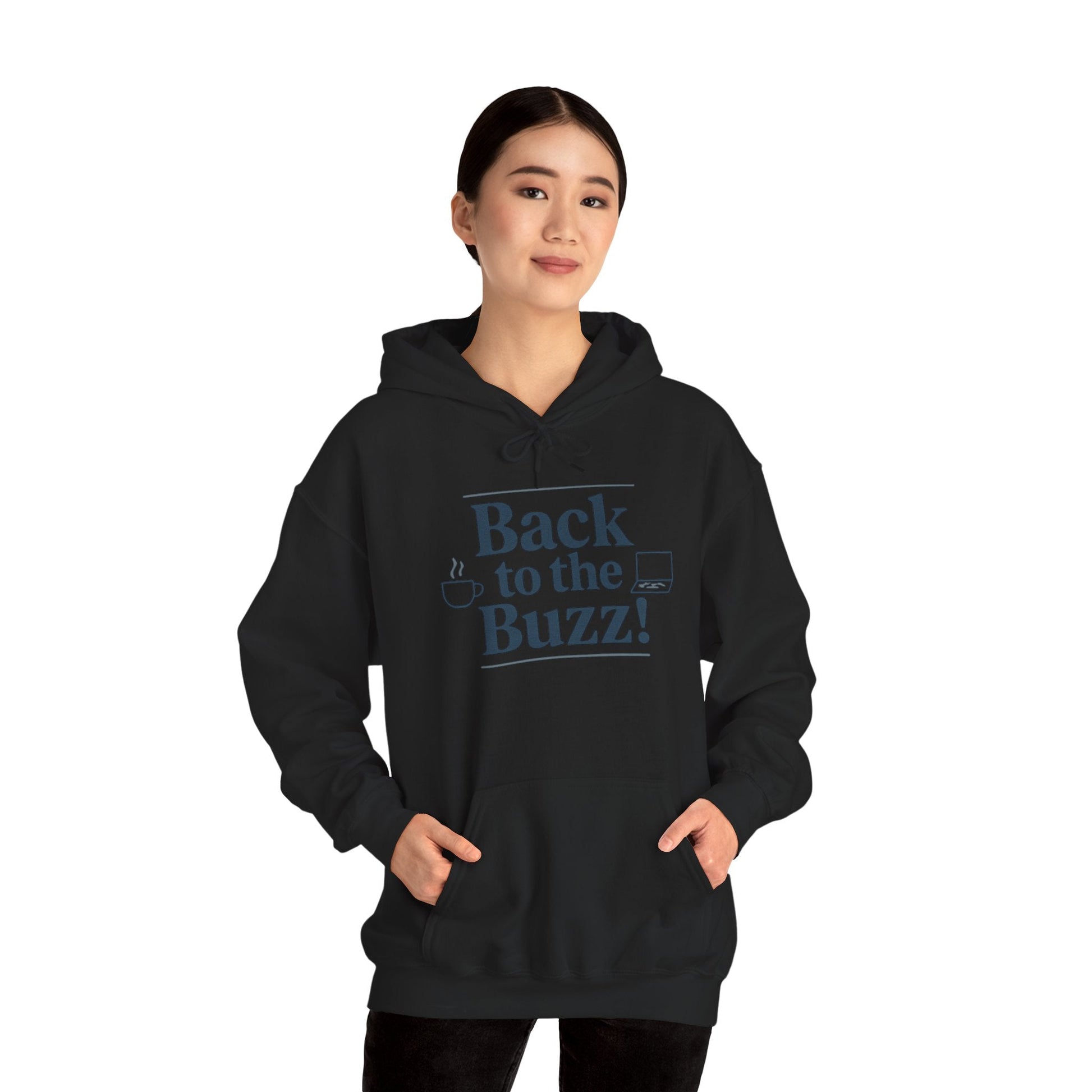 Hooded Sweatshirt - 'back to the buzz' Design Printify