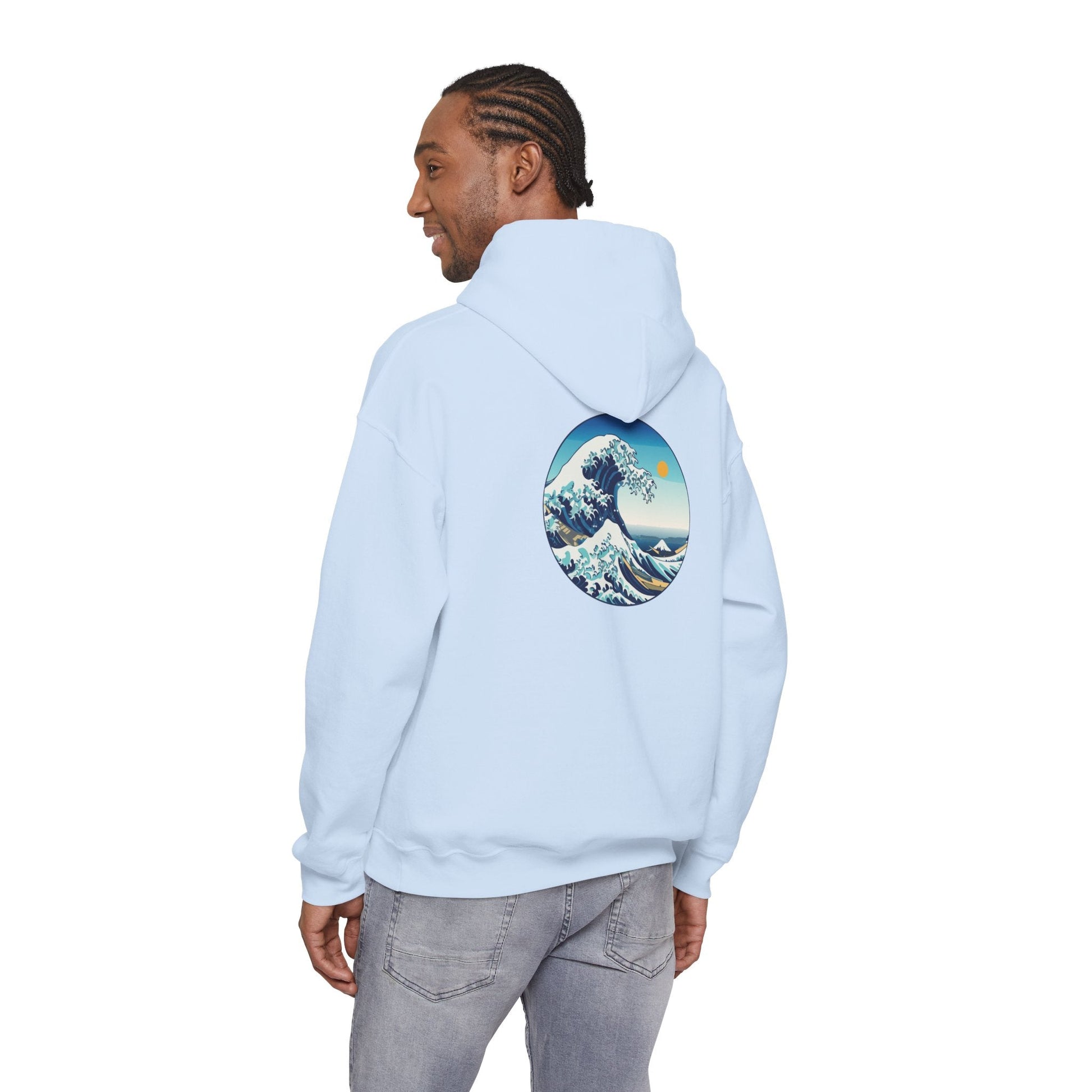 Ocean Wave Graphic Hoodie, Cozy Unisex Sweatshirt, Nature Lover Gift, Beach Vibes Apparel, Art-Inspired Clothing Boho Wear