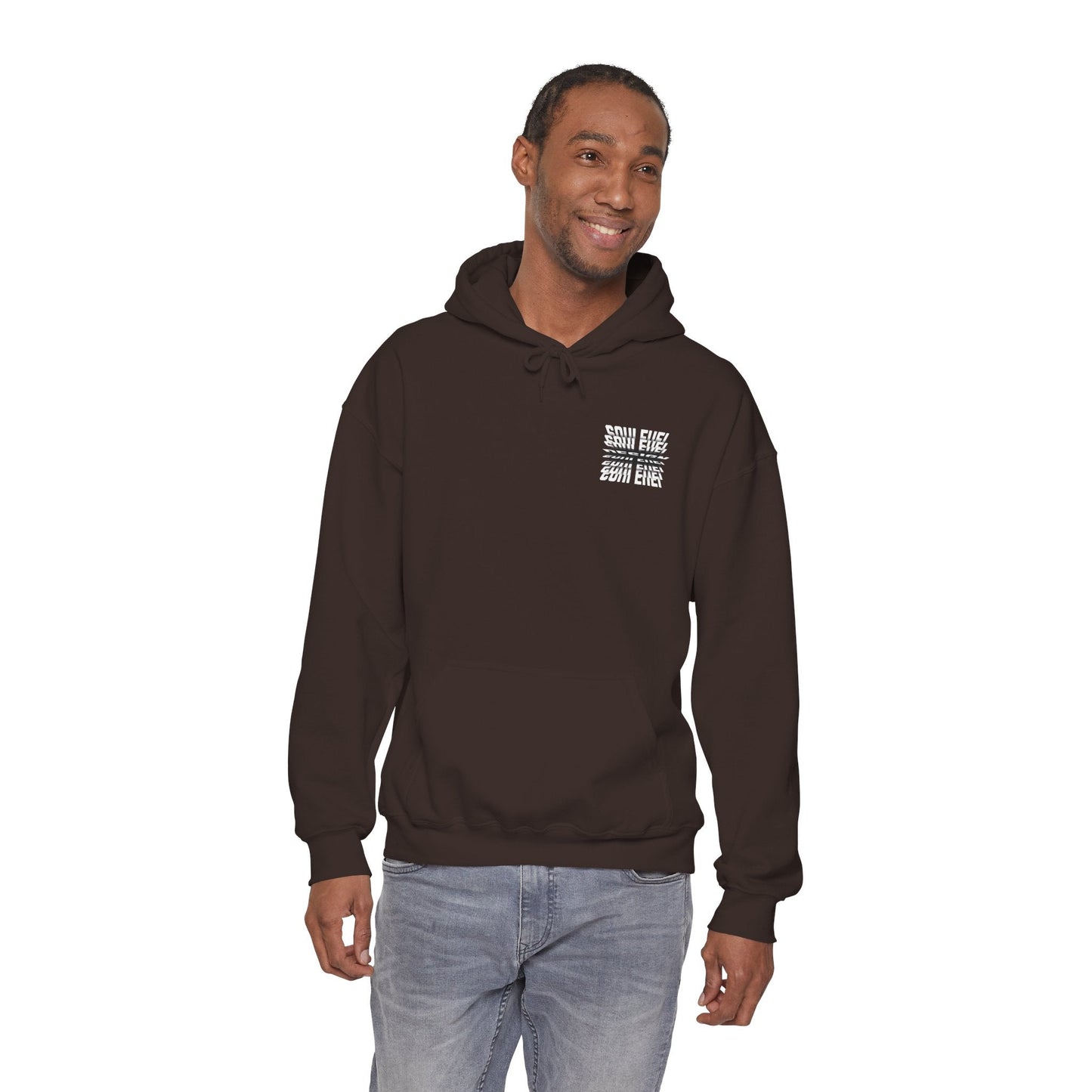 soul fuel hoodie back view inspirational unisex hoodie