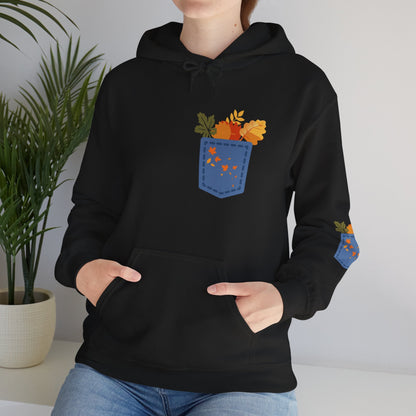 Floral Pocket Hoodie - Cozy Unisex Sweatshirt for Gardening Lovers Boho Wear