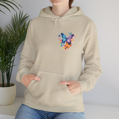 Colorful Butterfly Hoodie - Artistic Unisex Sweatshirt for Spring Adventures Printify
