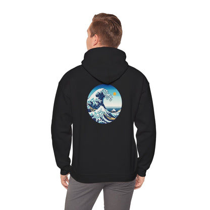 Ocean Wave Graphic Hoodie, Cozy Unisex Sweatshirt, Nature Lover Gift, Beach Vibes Apparel, Art-Inspired Clothing Printify