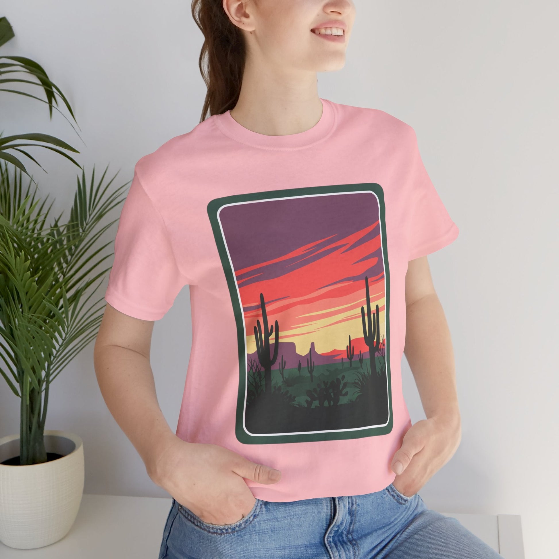 Desert Sunset Tee | Boho Style, Unisex Short Sleeve Shirt, Nature Lover Gift, Adventure Apparel, Outdoor Exploration Clothing Printify