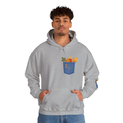 Floral Pocket Hoodie - Cozy Unisex Sweatshirt for Gardening Lovers Boho Wear