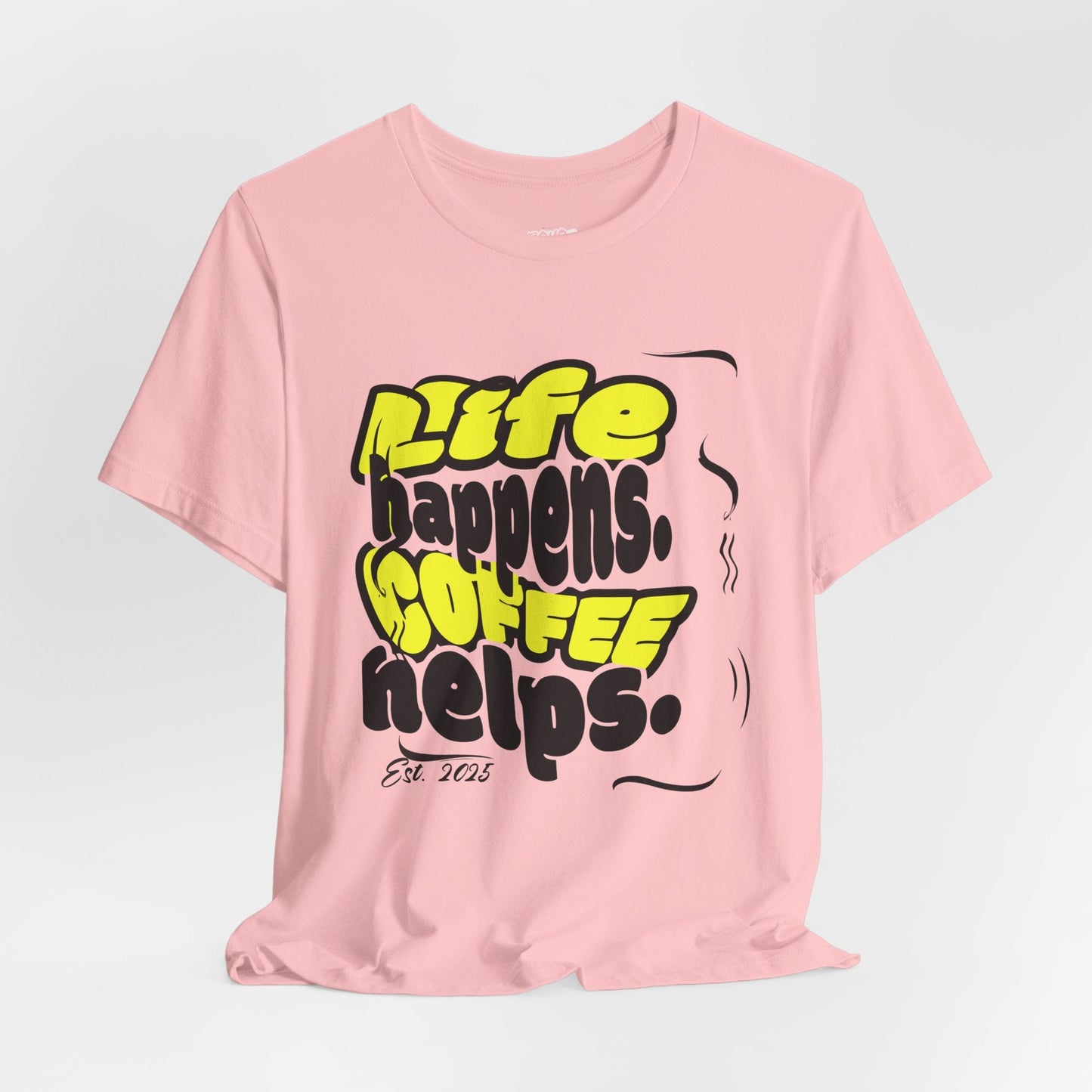Coffee Lover T-Shirt - Life happens Coffee helps Boho Wear
