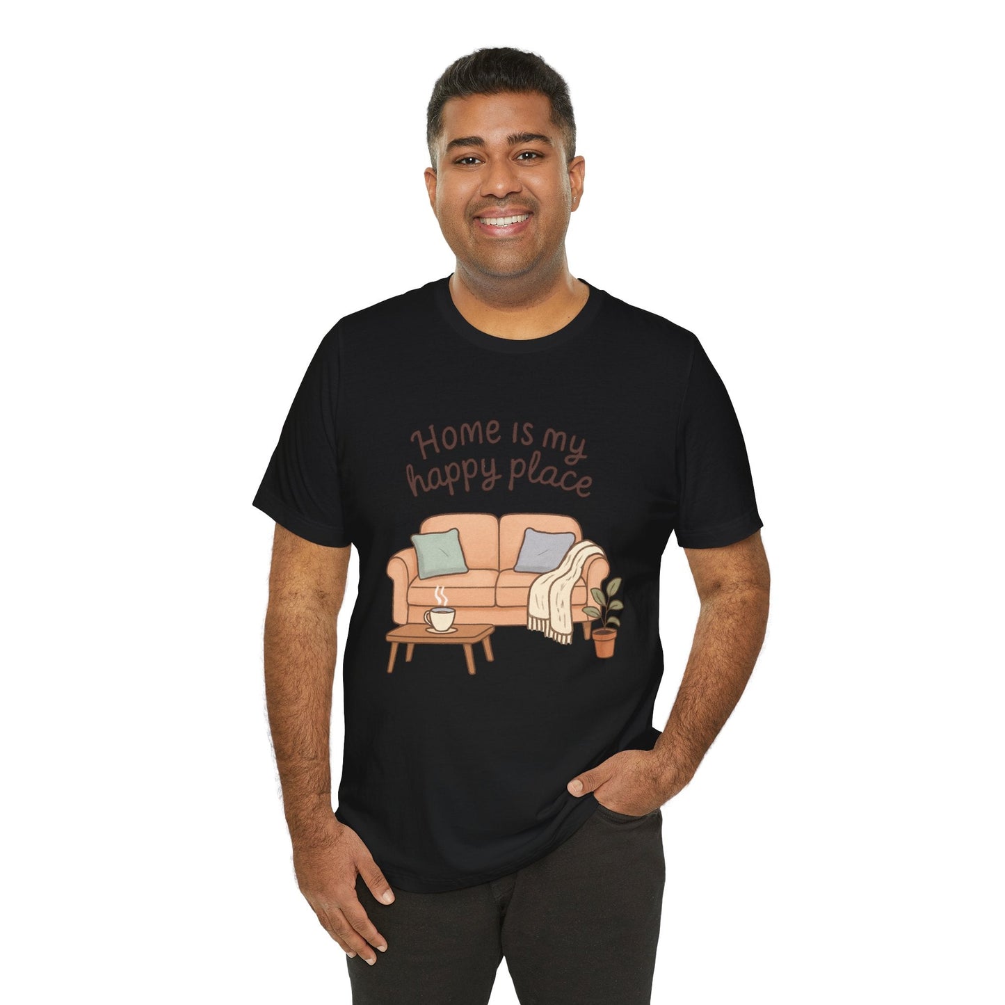 T-Shirt - Home is my Happy Place - Unisex Jersey Short Sleeve Tee Boho Wear