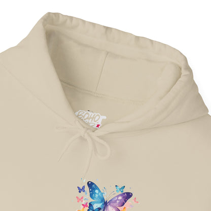 Colorful Butterfly Hoodie - Artistic Unisex Sweatshirt for Spring Adventures Printify